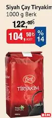 BERK SİYAH ÇAY TİRYAKİM 1000 G